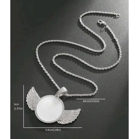 Love One (Angel Wings)-(Dead Homies)-(Chain)-(Silver)-$33 - Picture 4 of 5